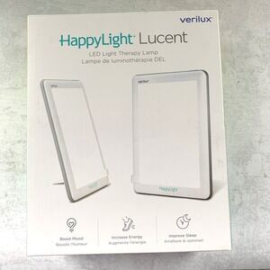 Verilux VT22 HappyLight Lucent LED Light Therapy Lamp White 10000 Lux UV-Free‎